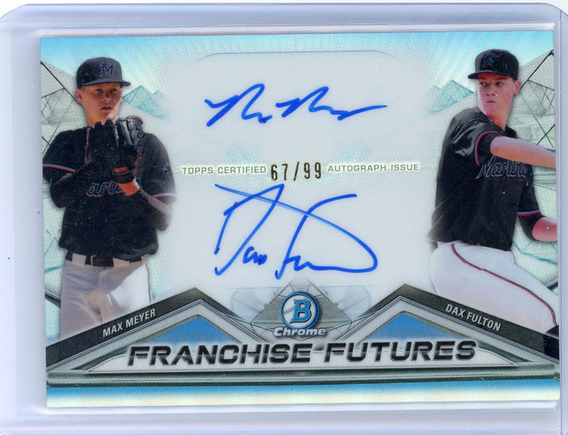 Max Meyer Dax Fulton 2020 Bowman Chrome Franchise Futures dual autograph 