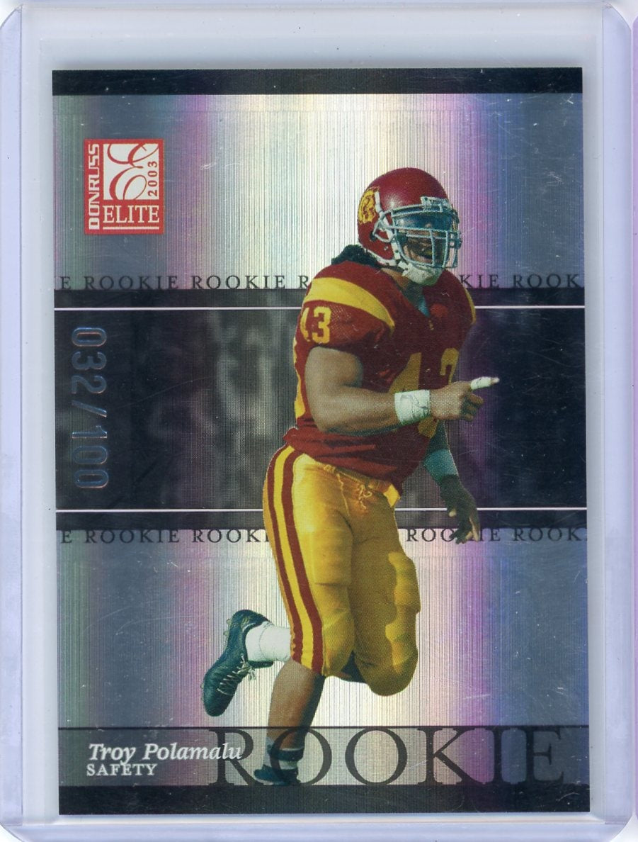 Troy Polamalu 2003 Donruss Elite Rookie #'d 32/100