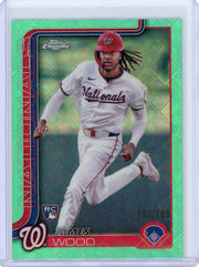 James Wood 2025 Topps Chrome Logofractor Aqua Refractor #'d 193/199