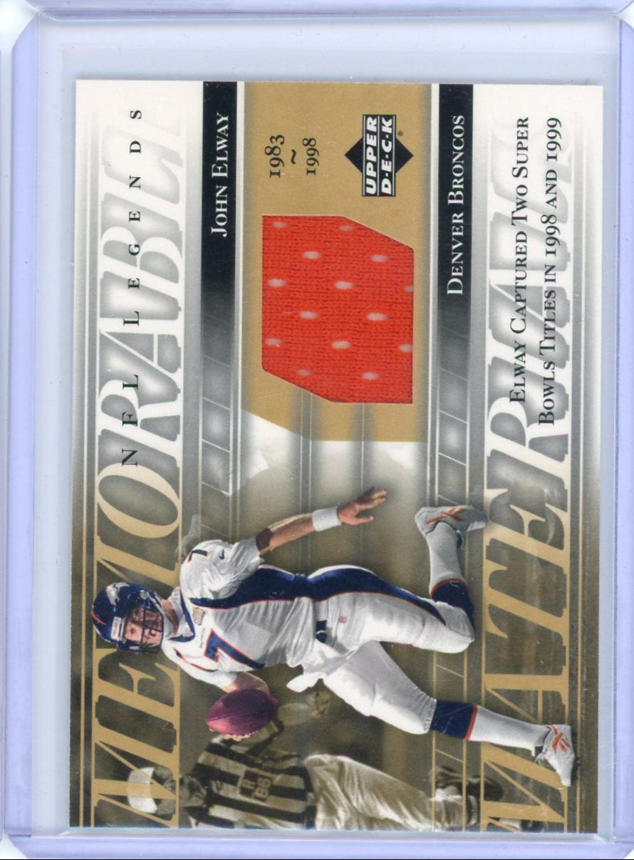John Elway 2001 Upper Deck Memorable Materials Patch