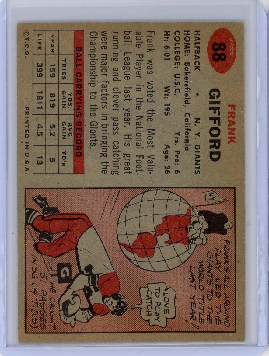 Frank Gifford 1957 Topps #88