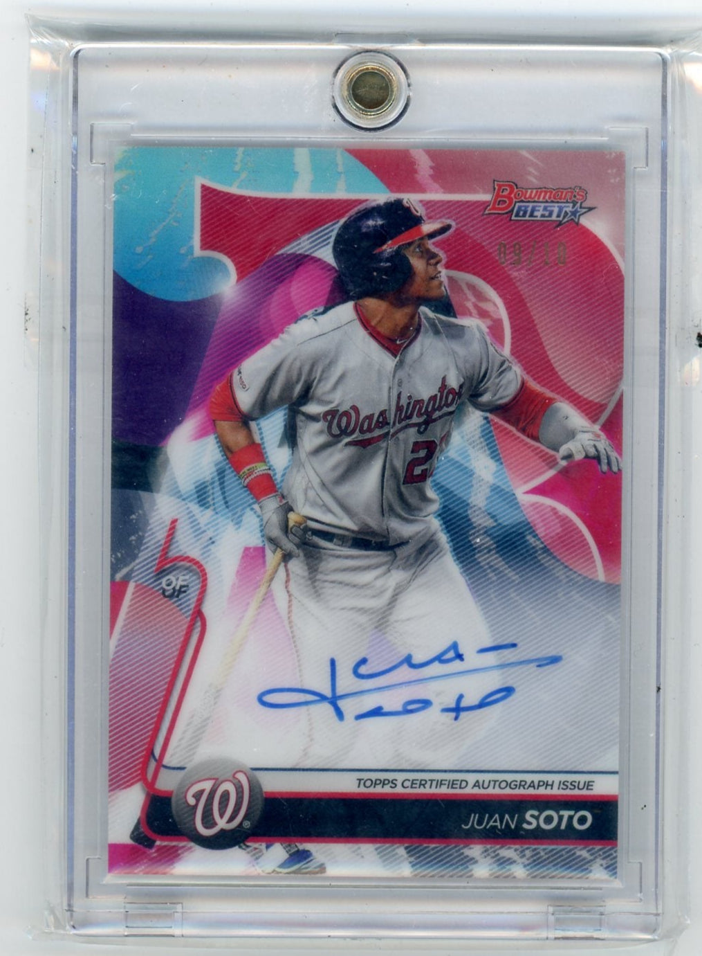 Juan Soto 2020 Bowman's Best Autograph Red #'d 09/10
