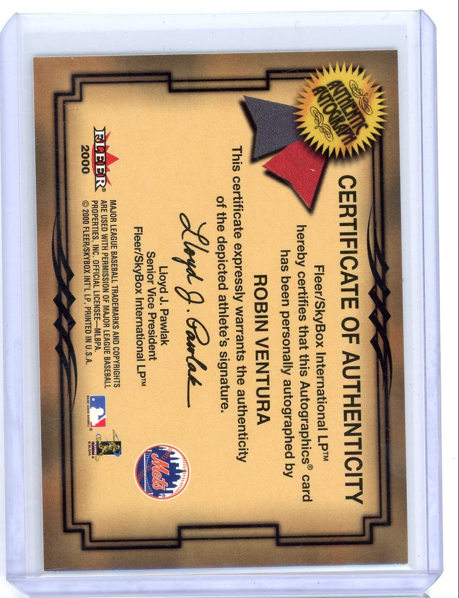 Robin Ventura 2000 Fleer Autographics Auto