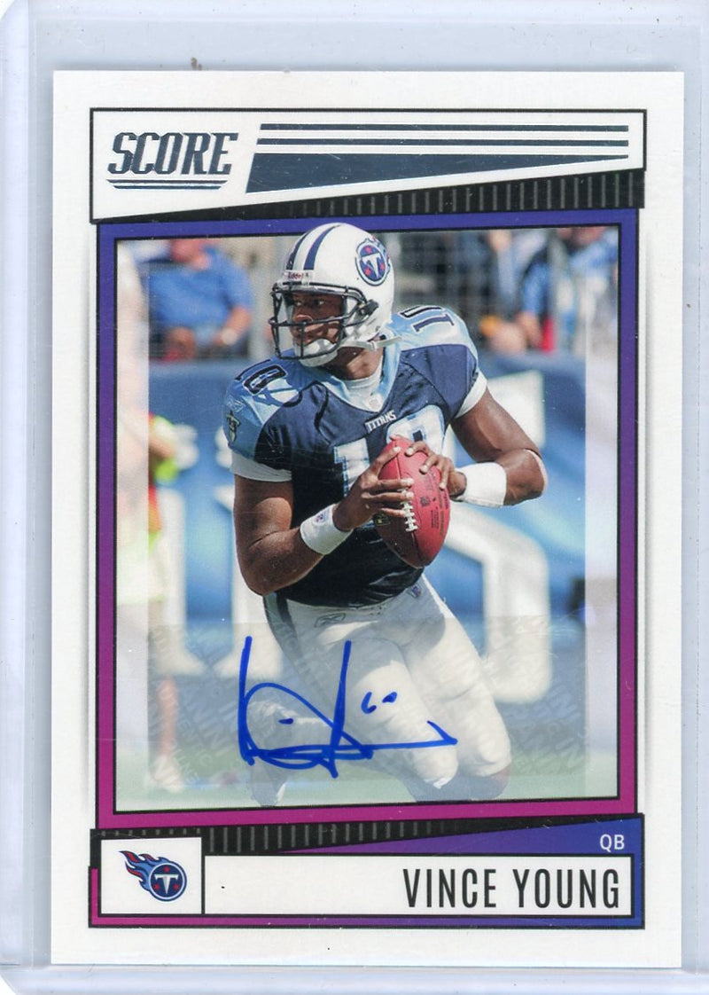 Vince Young 2022 Panini Score autograph