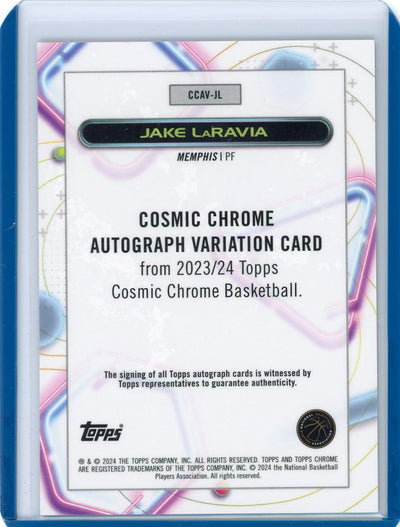 Jake LaRavia 2024 Topps Chrome Cosmic autograph gold interstellar ref. #'d 01/50