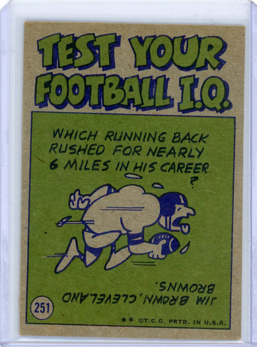 John Unitas 1972 Topps #251 Pro Action