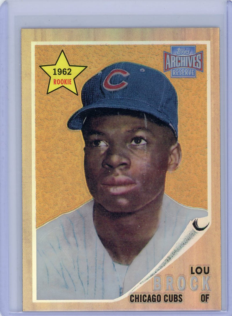 Lou Brock 1996 Topps Chrome 1962 Topps (RC reprint) refractor 