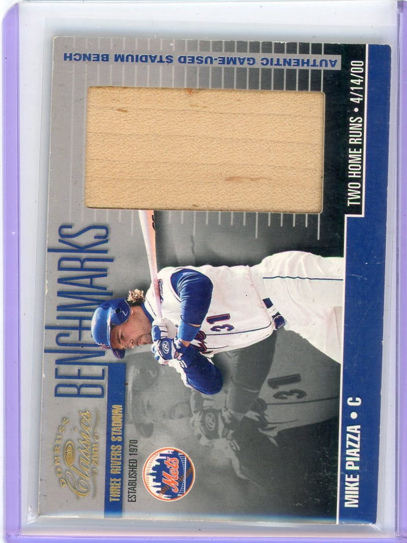 Mike Piazza 2001 Donruss Classics Benchmarks Game Used Stadium Bench