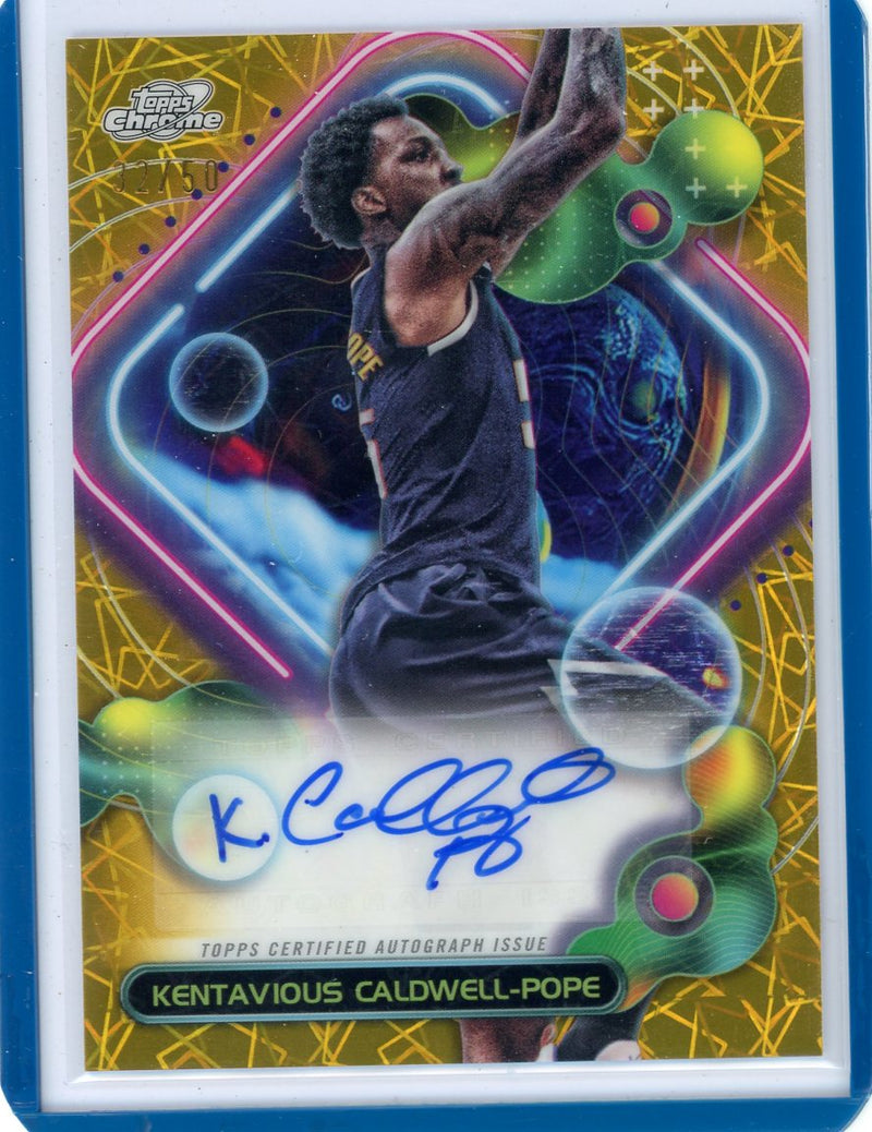 Kentavious Caldwell-Pope 2024 Topps Chrome Cosmic autograph gold interstellar ref. 