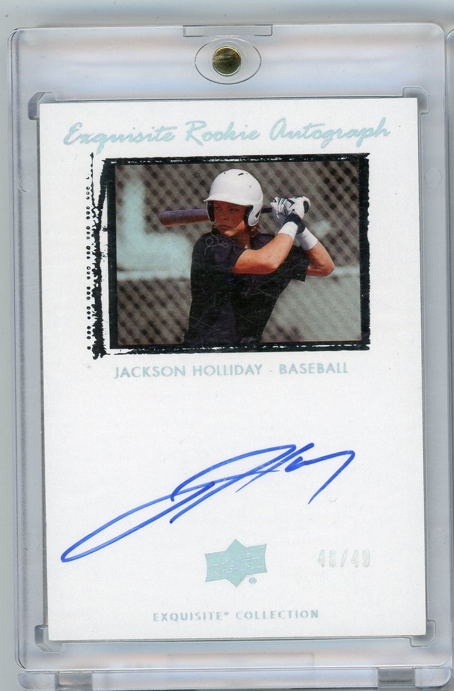 Jackson Holliday 2023 Upper Deck Exquisite Rookie Autograph #'d 46/49