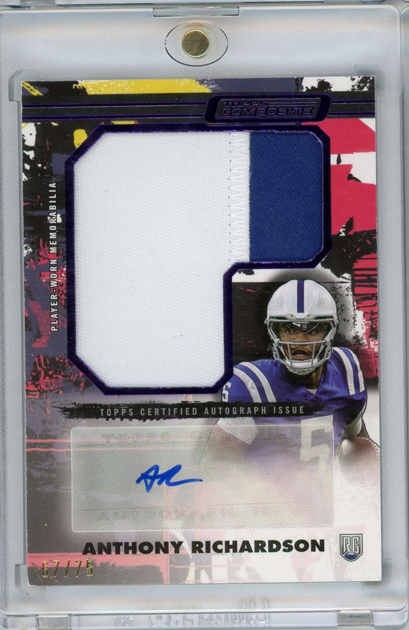 Anthony Richardson 2023 Topps Composite Rookie Patch Autograph 