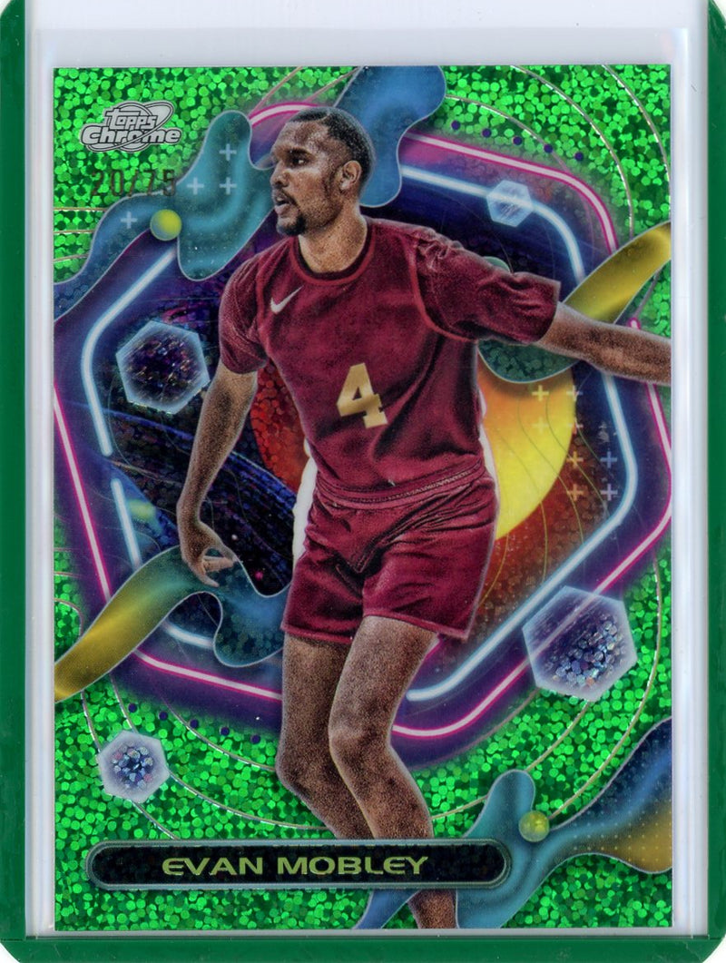 Evan Mobley 2024 Topps Chrome Cosmic green space dust ref. 