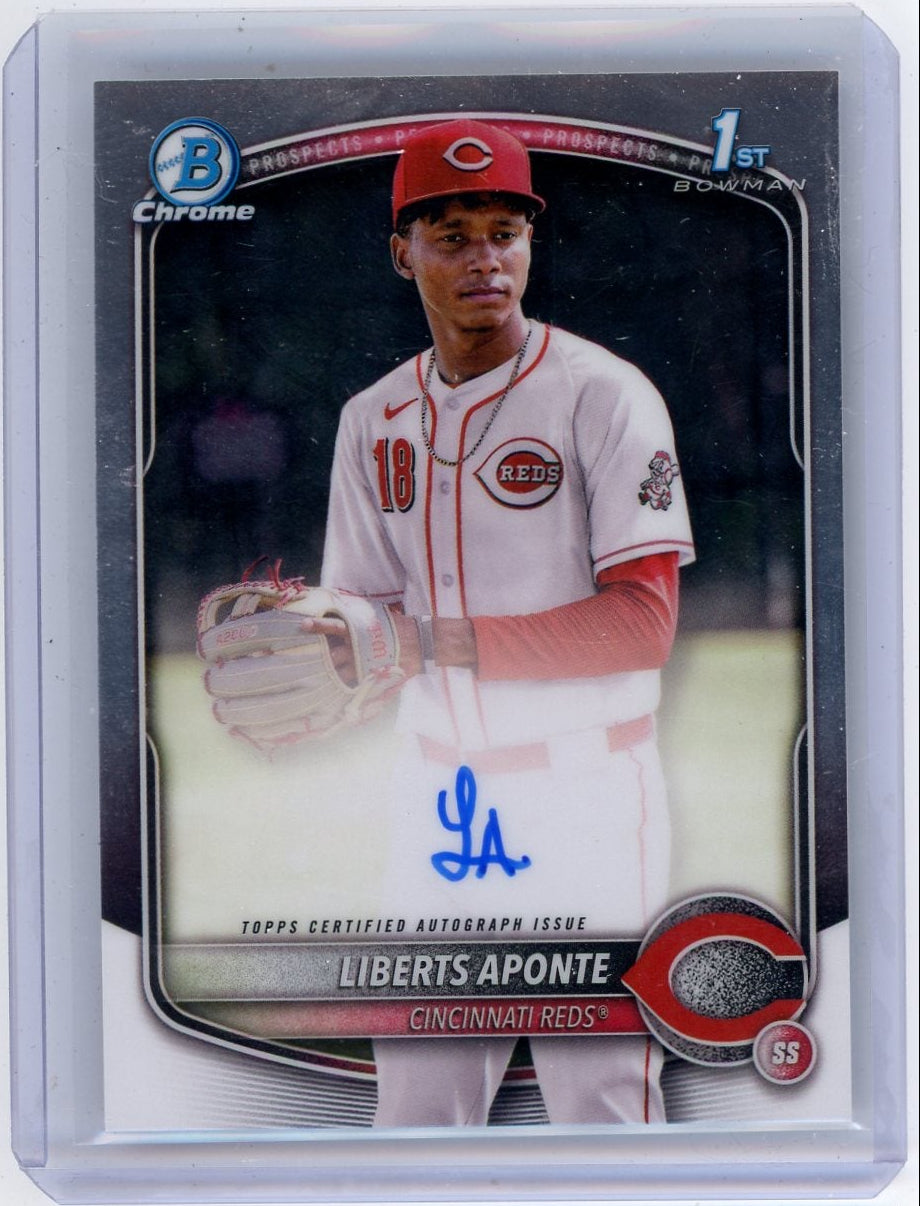 Liberts Aponte 2025 Bowman Chrome 1st Autograph