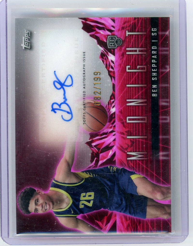 Ben Sheppard 2024-25 Topps Midnight Rookie Horizon Signatures Pink Auto 