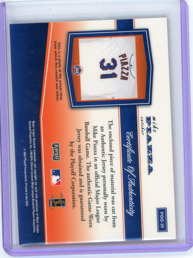 Mike Piazza 2002 Playoff Piece of the Game Jersey