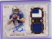 Drew Brees 2013 Topps Museum Pro Bowl Signature Swatch Dual #'d 08/25
