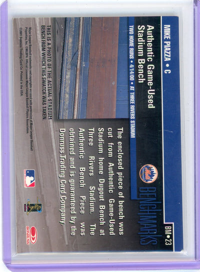 Mike Piazza 2001 Donruss Classics Benchmarks Game Used Stadium Bench