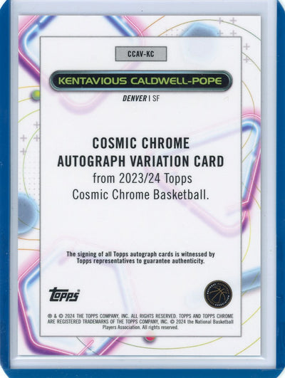 Kentavious Caldwell-Pope 2024 Topps Chrome Cosmic autograph gold interstellar ref. #'d 32/50