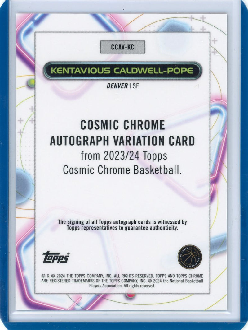 Kentavious Caldwell-Pope 2024 Topps Chrome Cosmic autograph gold interstellar ref. 