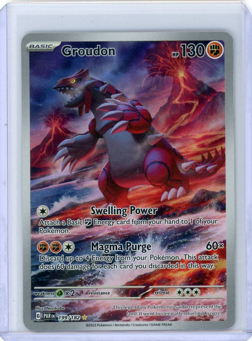 Groudon Pokémon Paradox Rift Illustration Rare #199/182