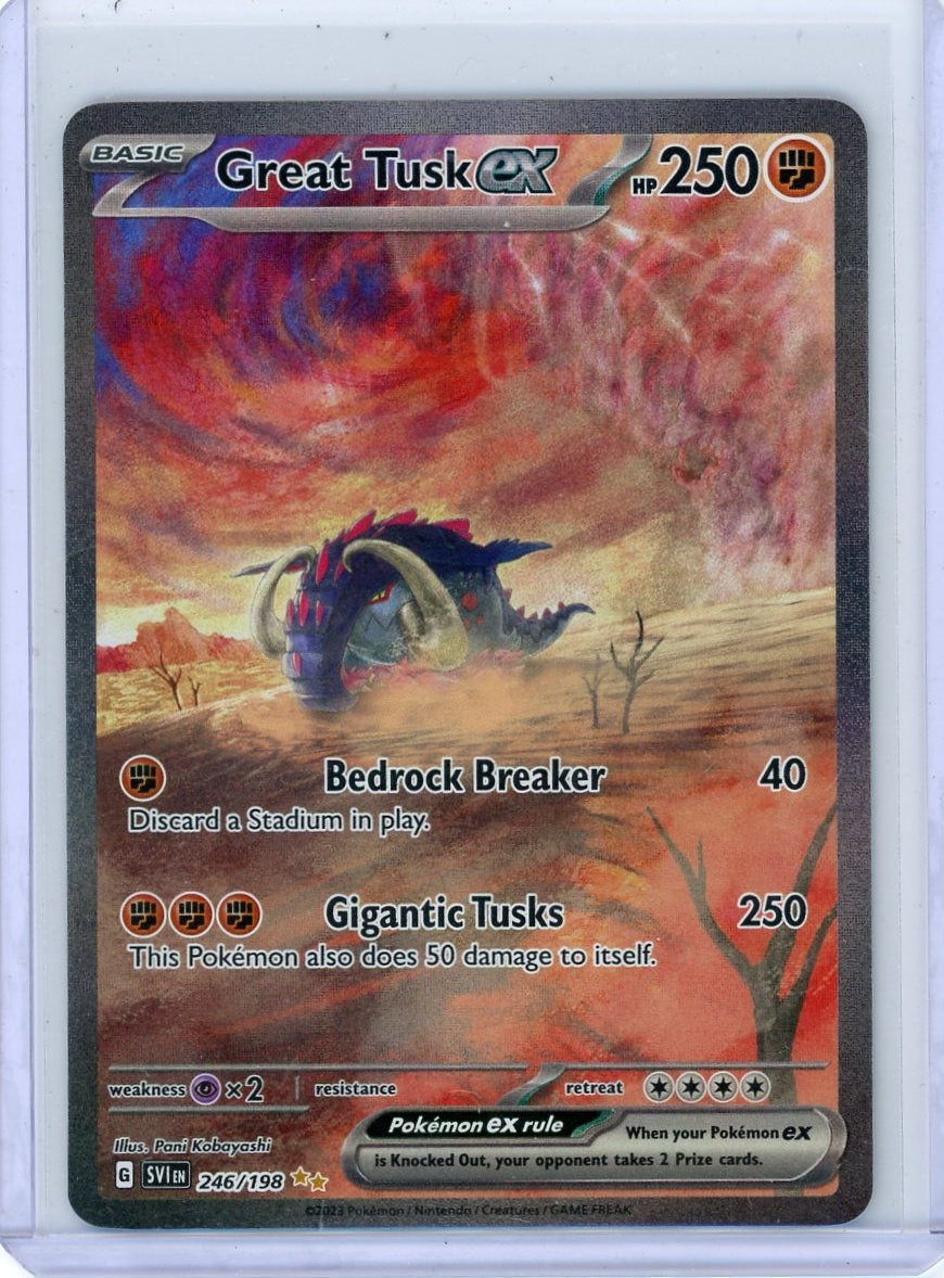 Great Tusk ex Pokémon Scarlet & Violet Special Illustration Rare #246/198
