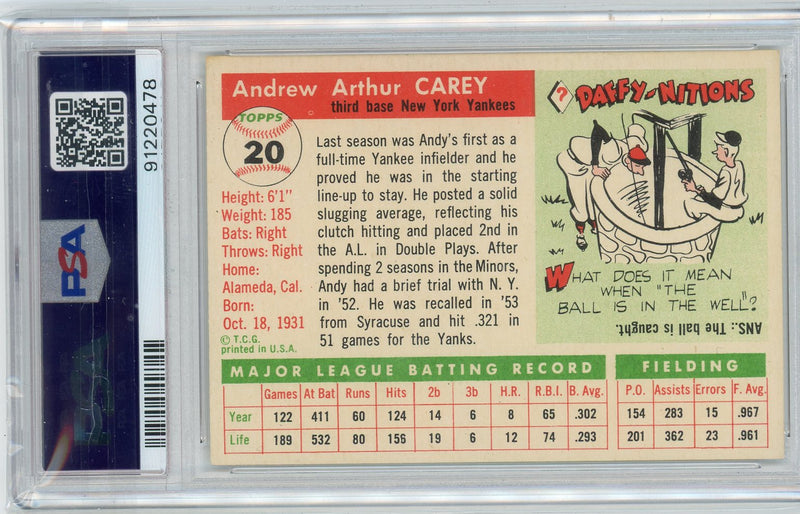 Andy Carey 1955 Topps 