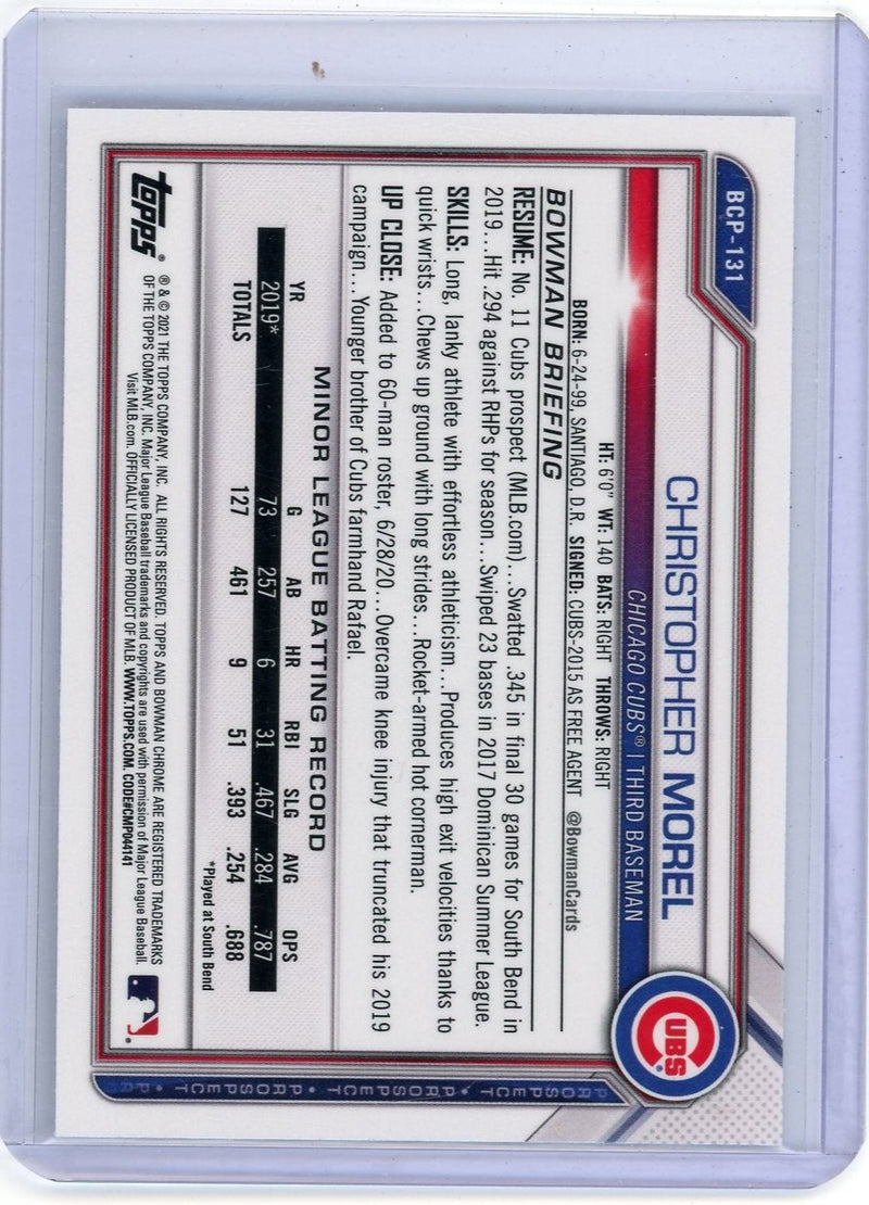 Christopher Morel 2021 1st Bowman Chrome atomic refractor