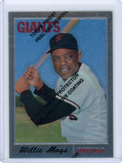 Willie Mays 1996 Topps Chrome reprint (VARIETY)