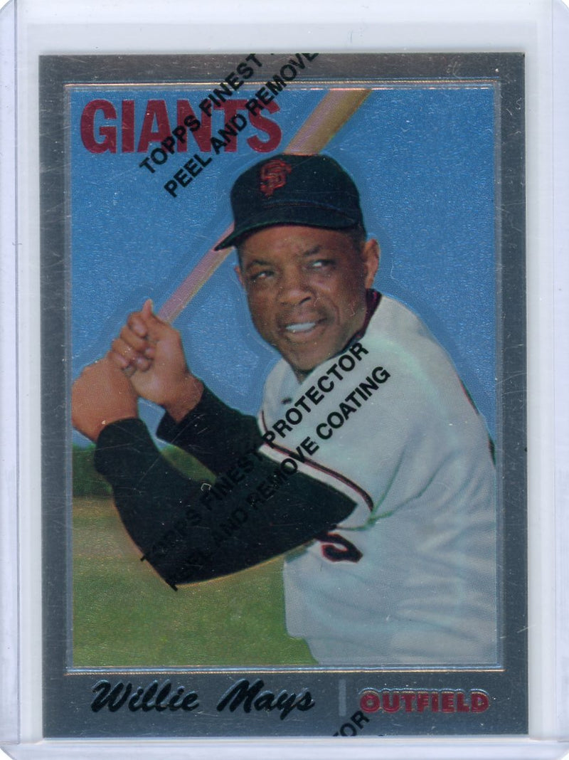 Willie Mays 1996 Topps Chrome reprint (VARIETY)