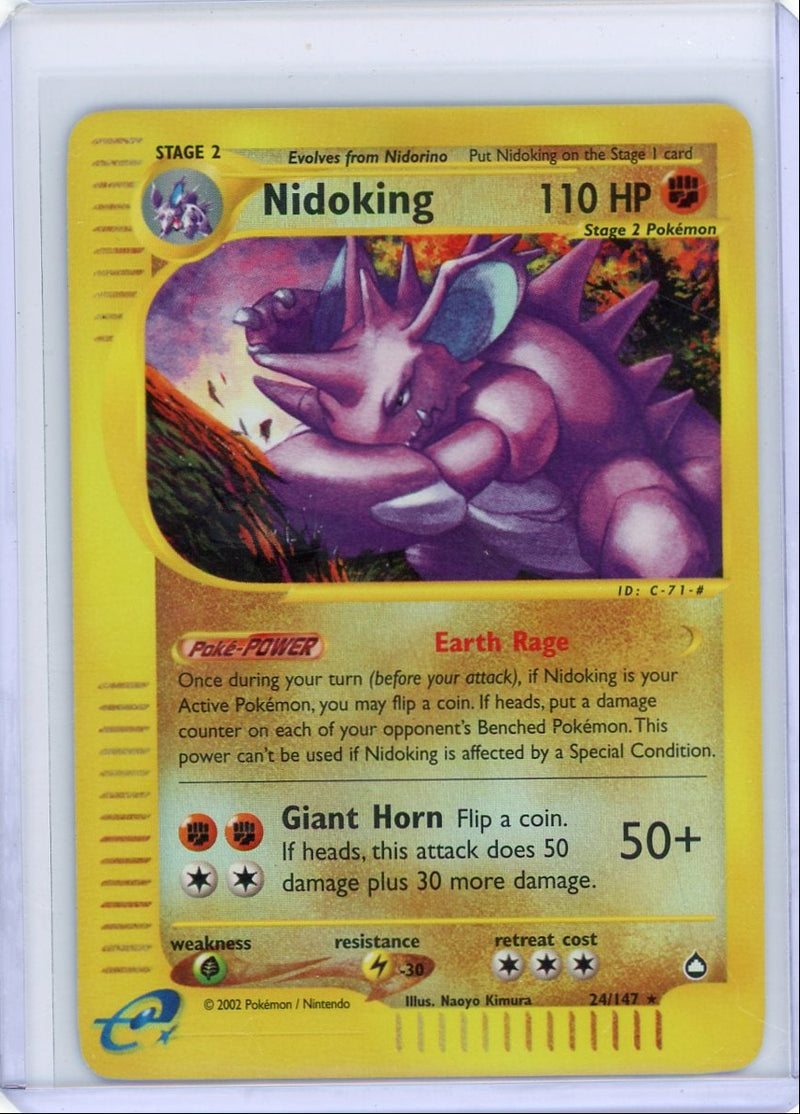 Nidoking Pokémon Aquapolis Reverse Holo 