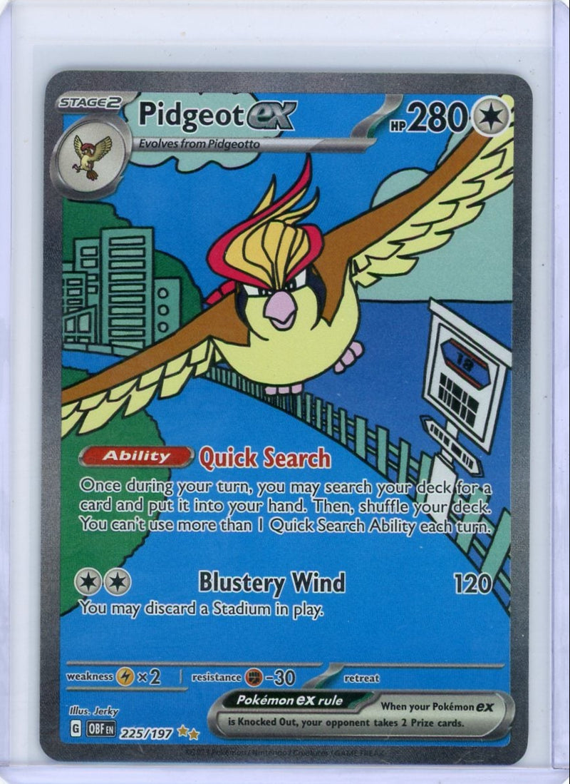 Pidgeot ex Pokémon Obsidian Flames Special Illustration Rare 