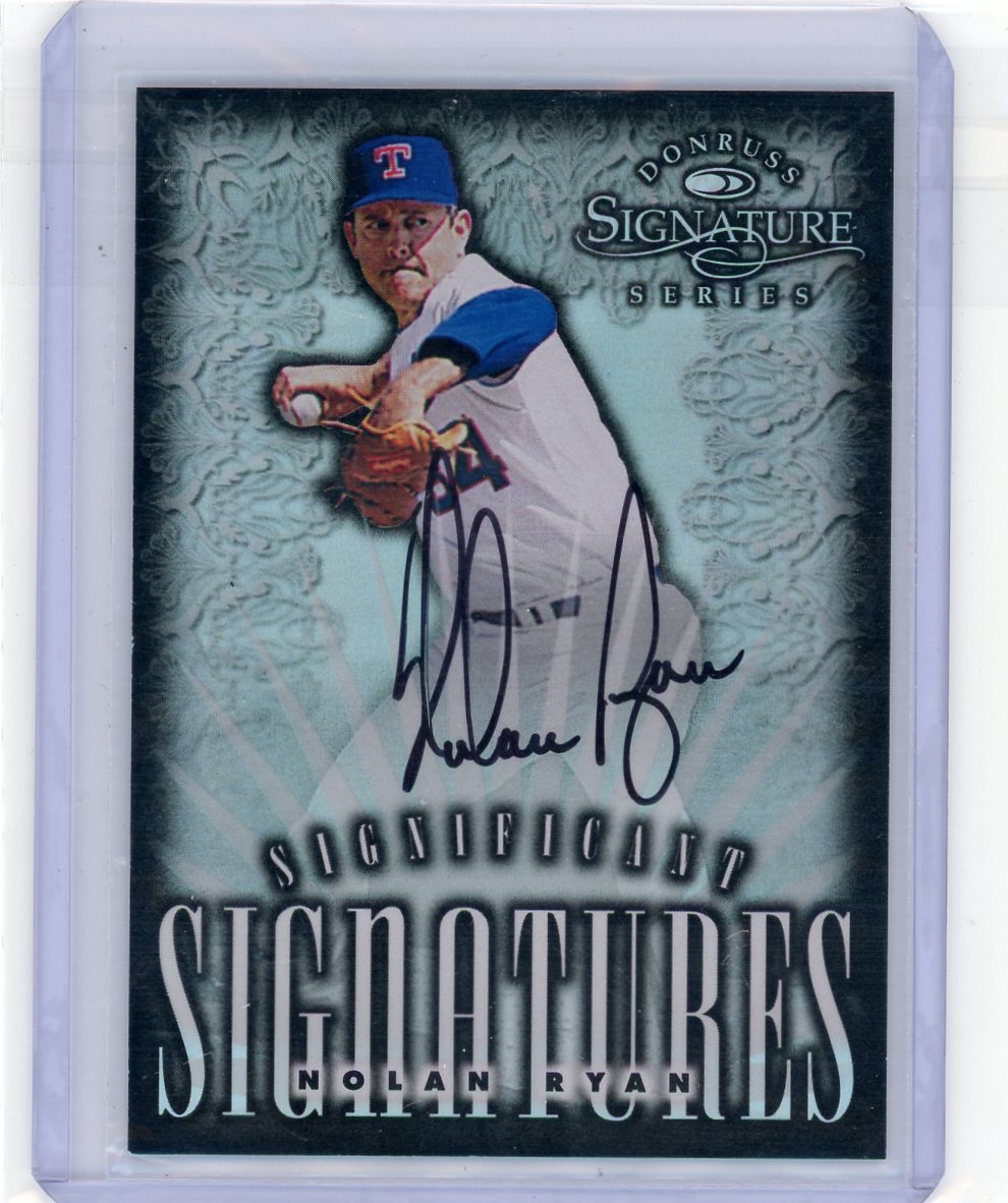 Nolan Ryan 1998 Donruss Signature Series Refractor Autograph #'d 0713/2000
