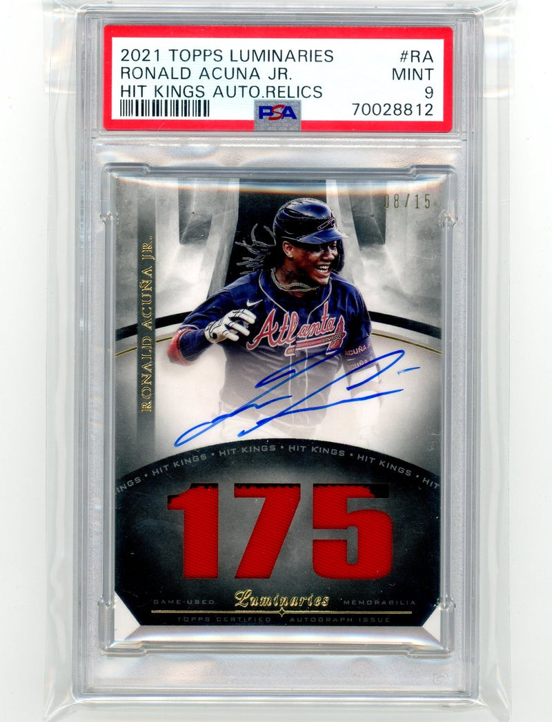 Ronald Acuna Jr. 2021 Topps Luminaries Hit Kings Autograph Relics 