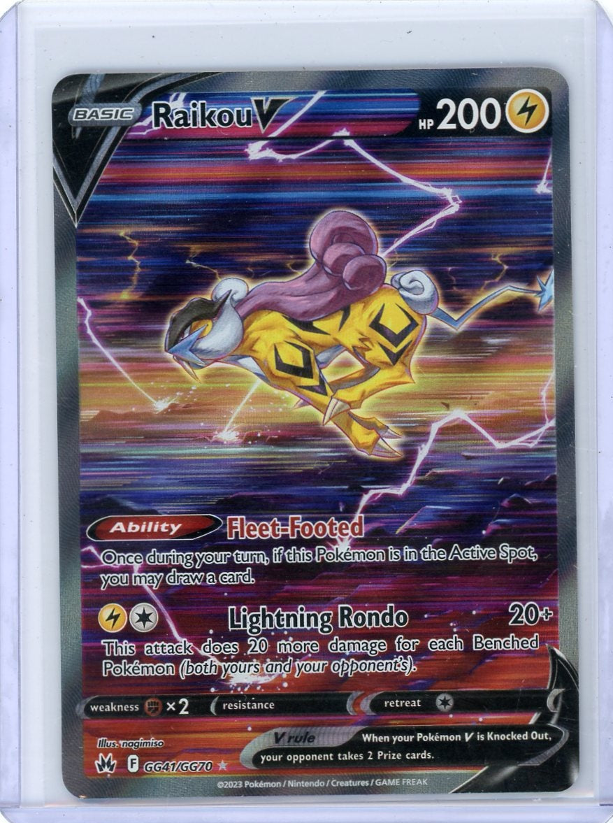 Raikou V Pokémon Crown Zenith Galarian Gallery #GG41/GG70