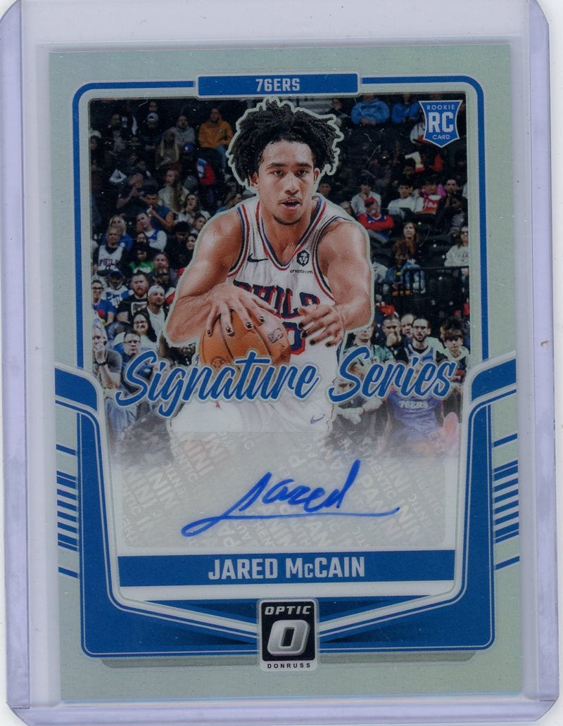 Jared McCain 2024-25 Panini Optic Signature Series Rookie Autograph Silver