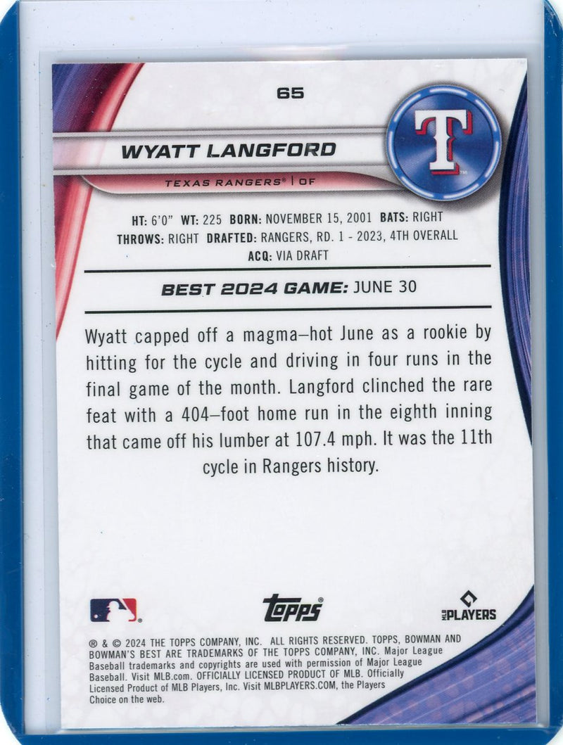 Wyatt Langford 2024 Bowman&