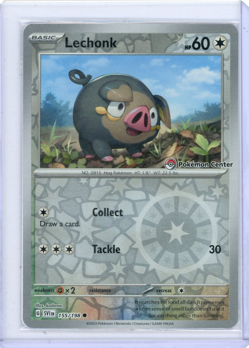 Lechonk Pokémon Scarlet & Violet Pokémon Center Stamped Promo 