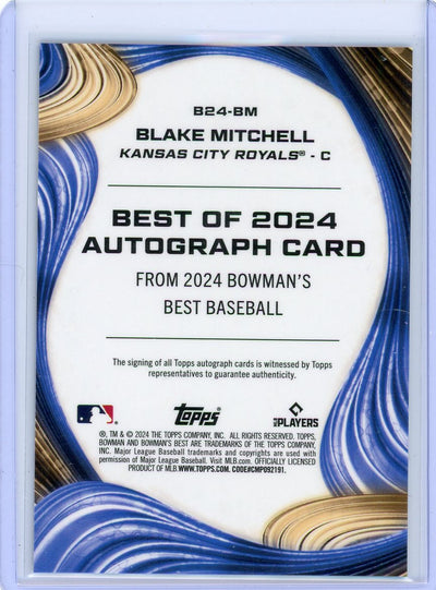 Blake Mitchell 2024 Bowman's Best of 2024 Prospect Autograph