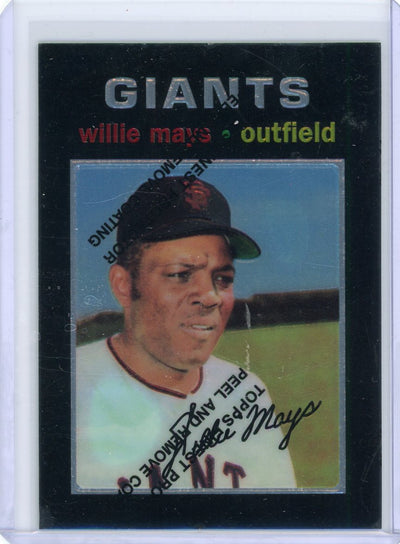 Willie Mays 1996 Topps Chrome reprint (VARIETY)