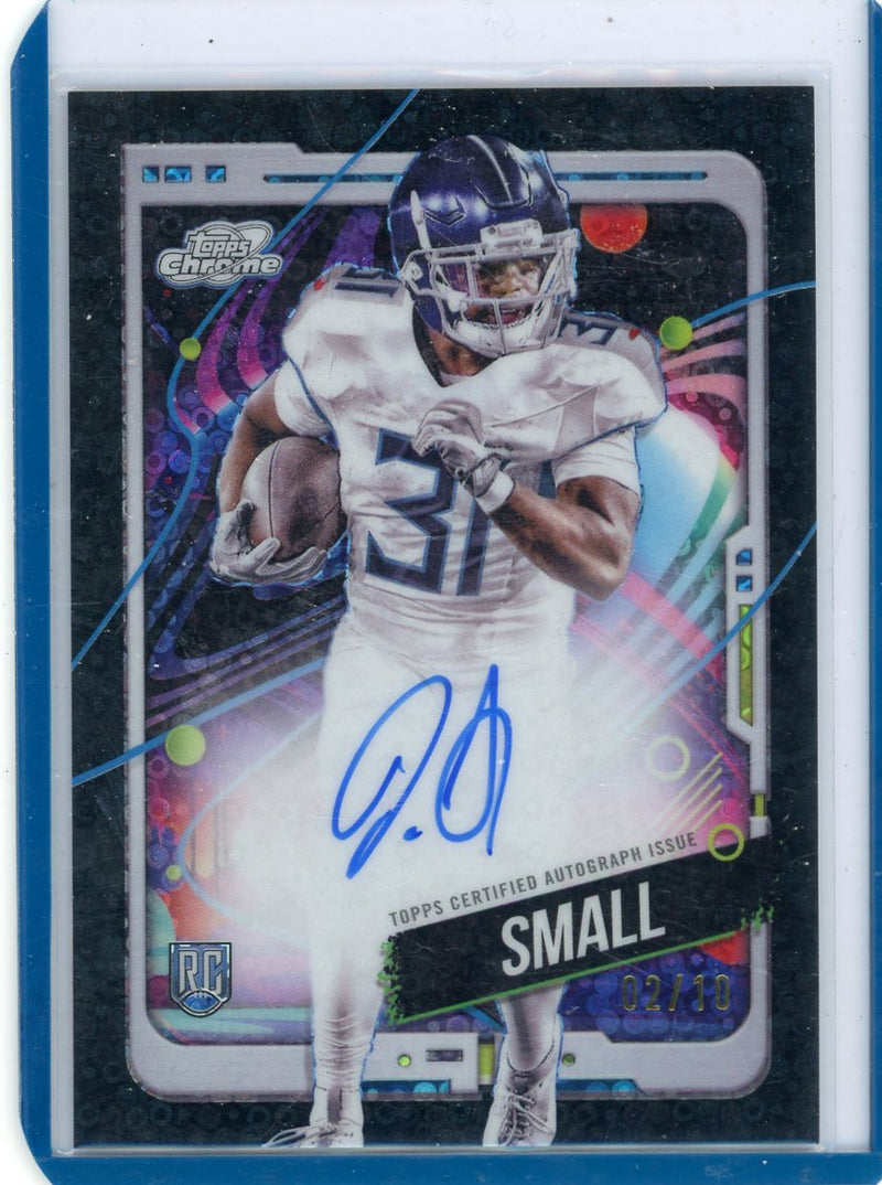 Jabari Small 2024 Topps Chrome Cosmic Black Autograph rookie card 