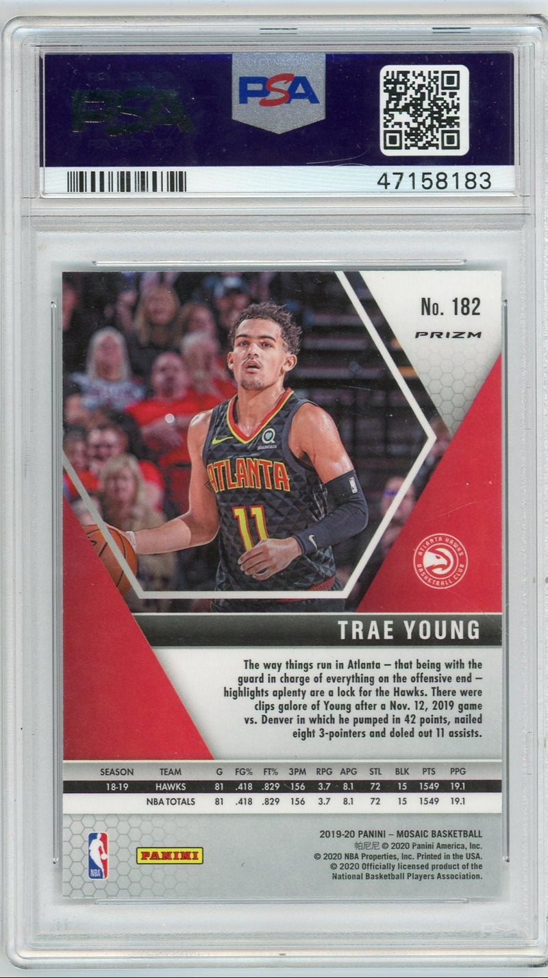 Trae Young 2019 Panini Prizm Mosaic PSA 10