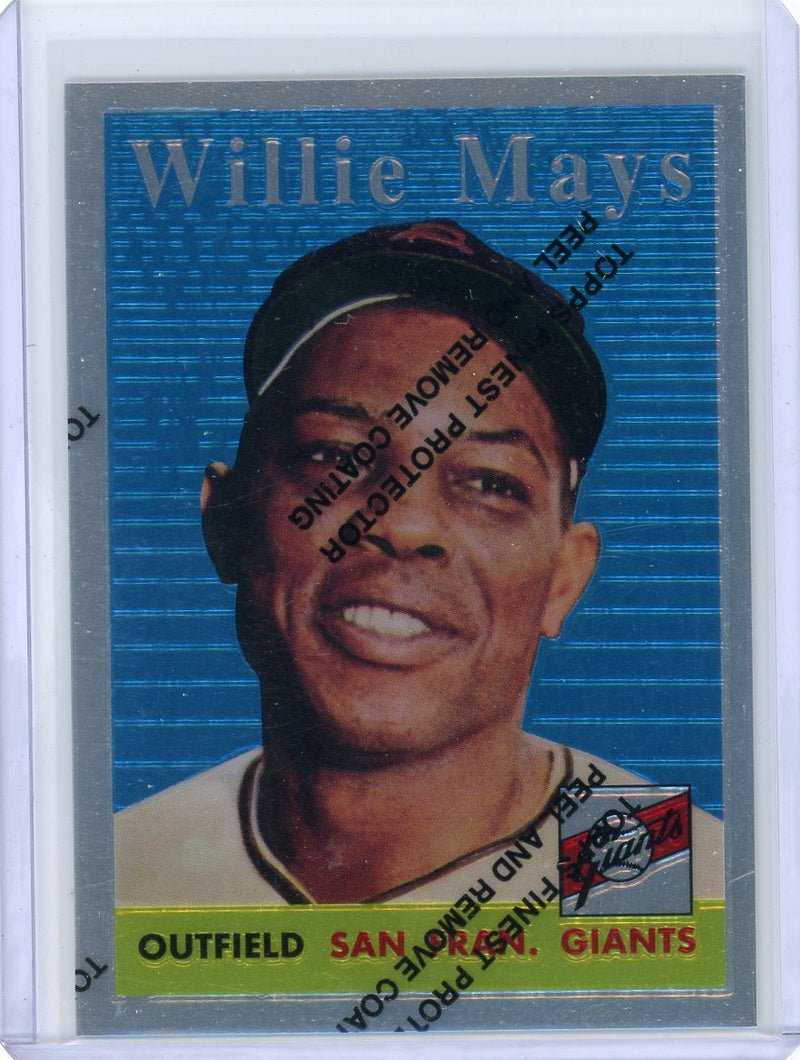 Willie Mays 1996 Topps Chrome reprint (VARIETY)