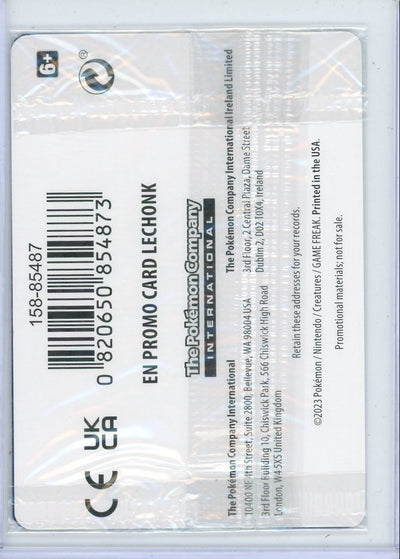 Lechonk Pokémon Scarlet & Violet Pokémon Center Stamped Promo #155/198 (SEALED)