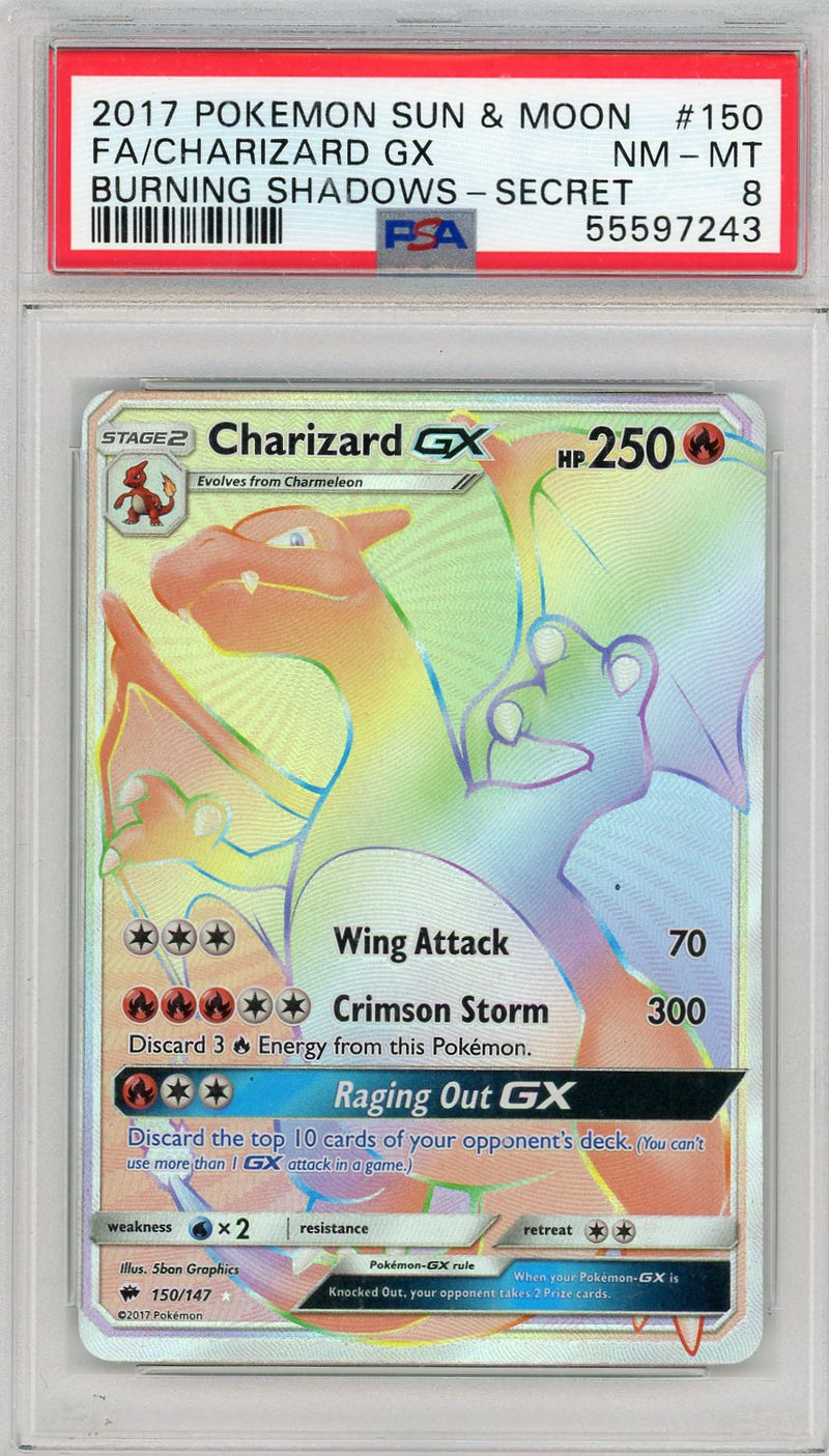 Charizard GX Pokémon Burning Shadows Rainbow Rare 