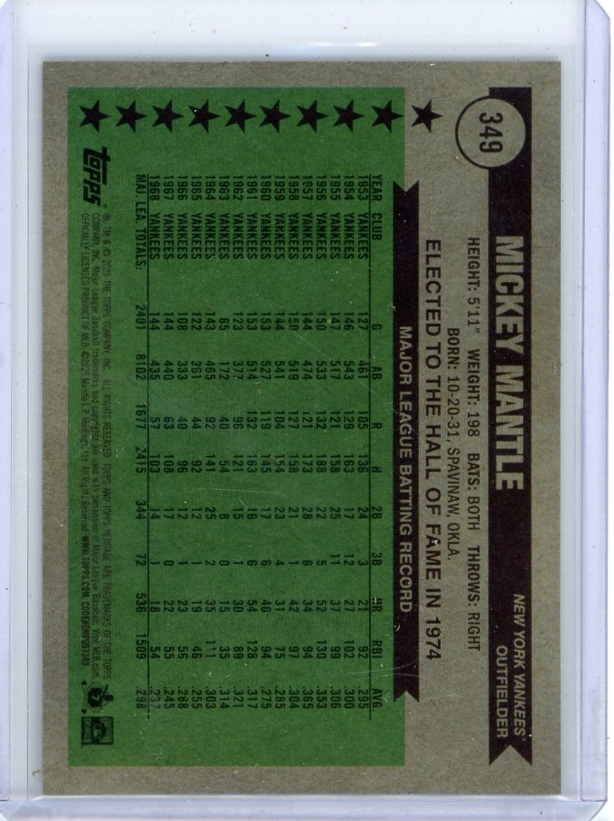 Mickey Mantle 2025 Topps Heritage All-Time All-Stars Gold Refractor #'d 37/50