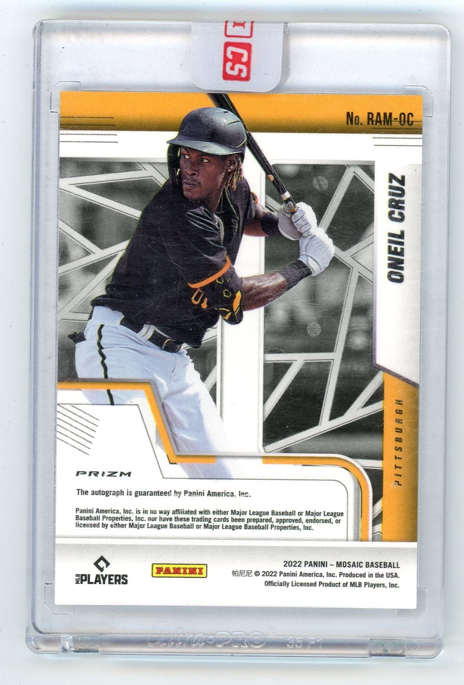 Oneil Cruz 2022 Panini Mosaic Rookie Autographs Silver