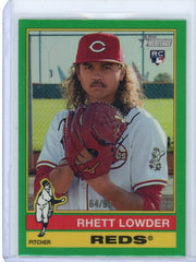 Rhett Lowder 2025 Topps Heritage Chrome Green Refractor #'d 64/99 RC