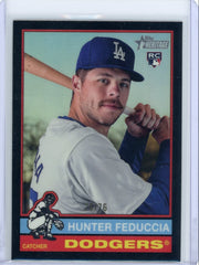 Hunter Feduccia 2025 Topps Heritage Chrome Black Refractor #'d 26/76 RC