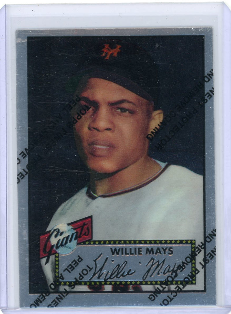 Willie Mays 1996 Topps Chrome reprint (VARIETY)