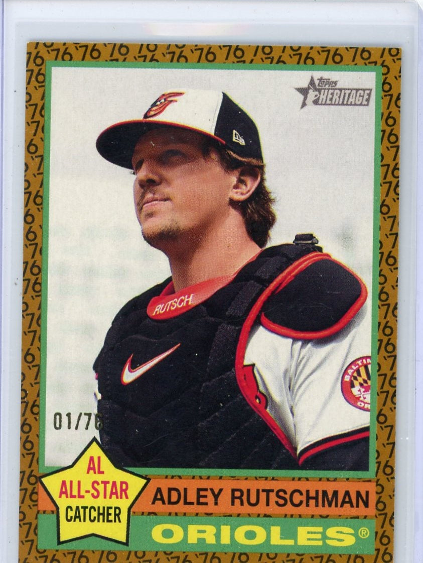 Adley Rutschman 2025 Topps Heritage 1976 Border #'d 01/76